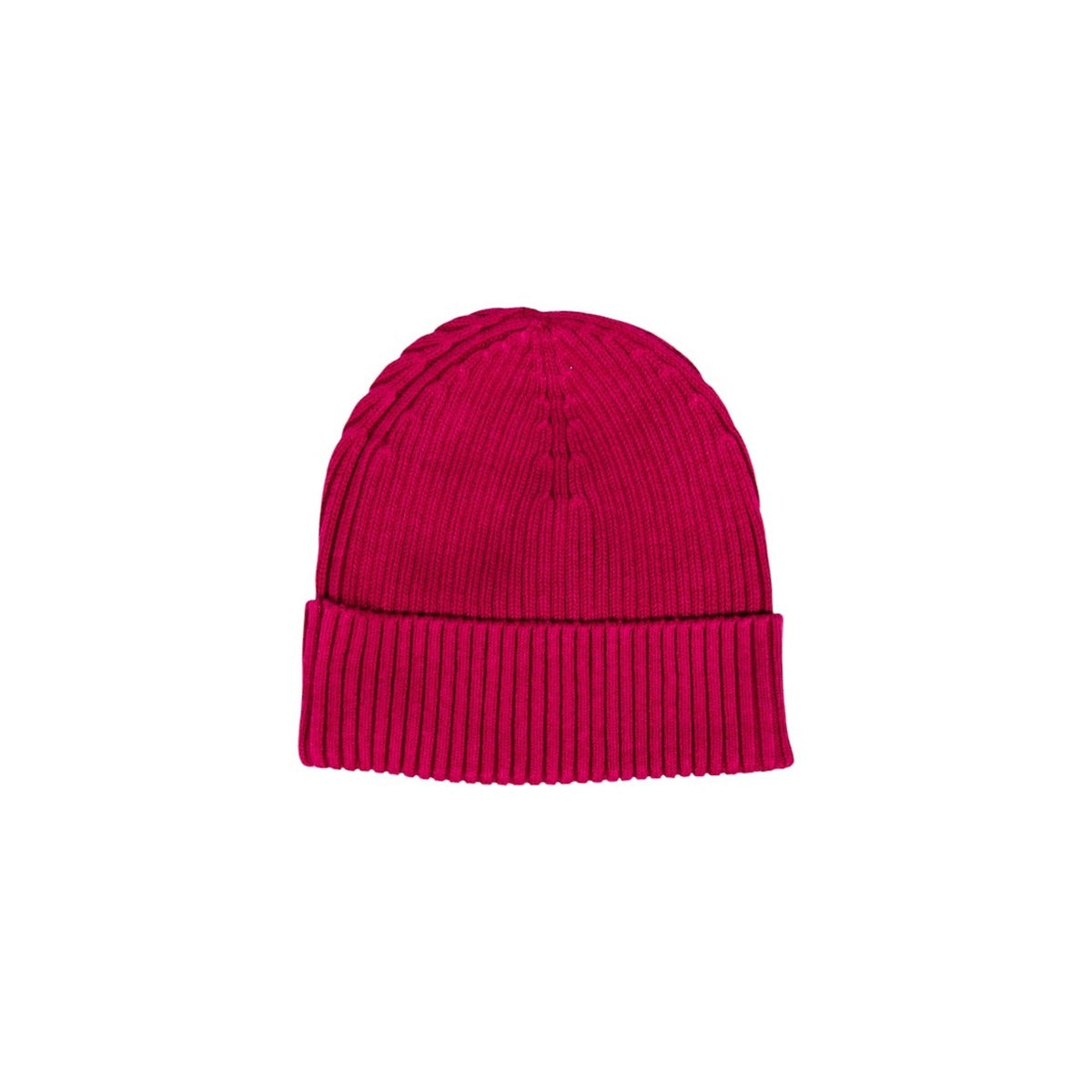 Bonnet Calvin Klein Patch Chunky Rib Cotton Beanie Homme - Fuchsia