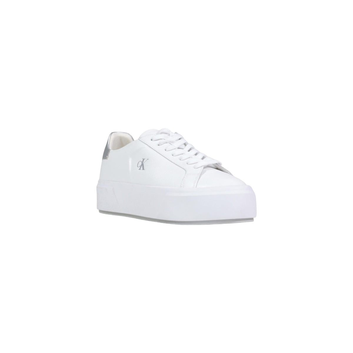 Baskets Plateforme Calvin Klein Flatform Lace Up Lth Met Femme - Blanc