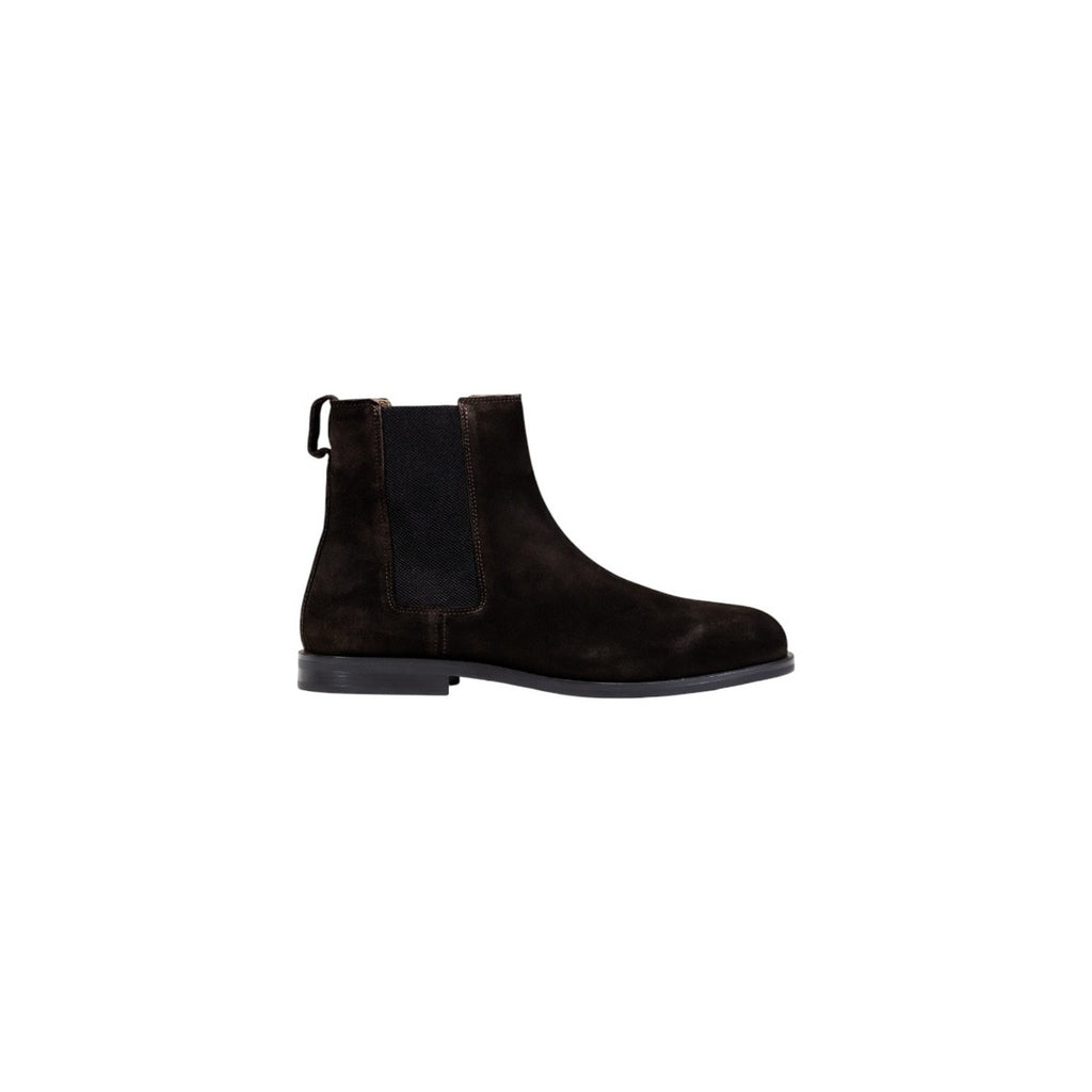 Bottines Chelsea Calvin Klein Ess Rubber Chelsea Suede Homme - Marron